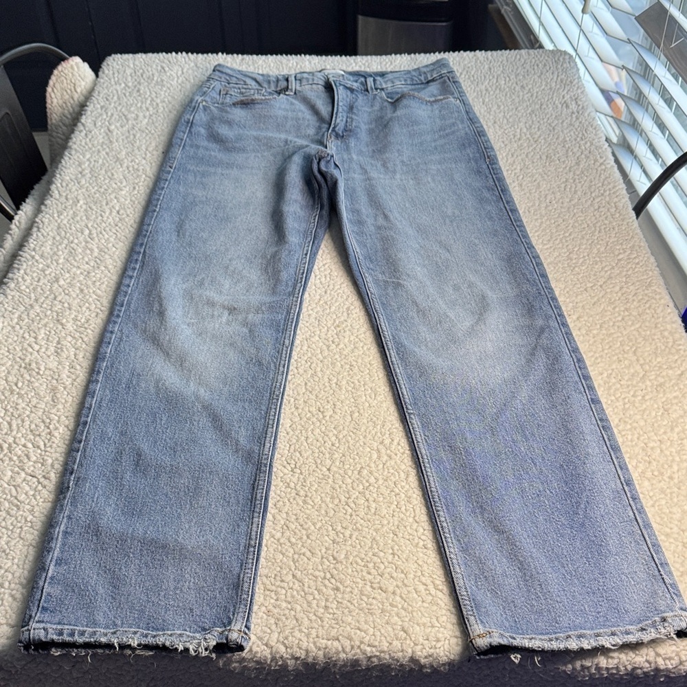 Good American Light Blue Straight Leg Jeans